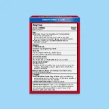 A red and blue box labeled "Soothing Aloe" against a light blue background. The text details hydrocortisone cream's drug facts, uses, warnings, and ingredients.