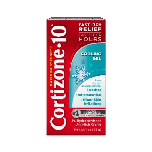 Cortizone-10 Maximum Strength Cooling Itch Relief Gel 1 oz product package