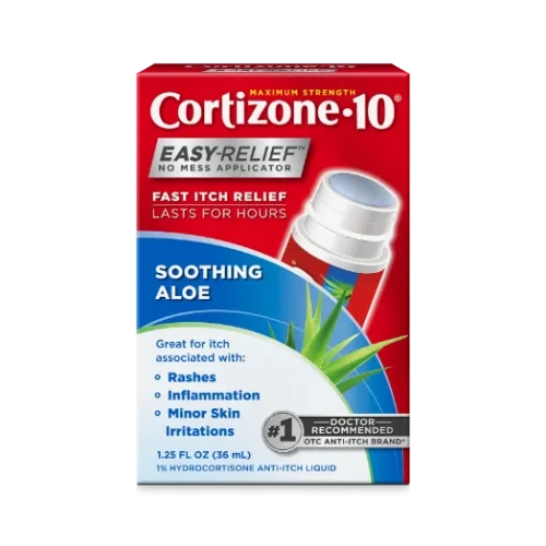 Cortizone-10 Maximum Strength Itch Relief No Mess Applicator 1.25 fl oz product package