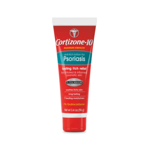 Cortizone-10 Maximum Strength Anti-Itch Lotion for Psoriasis 3.4 oz product package