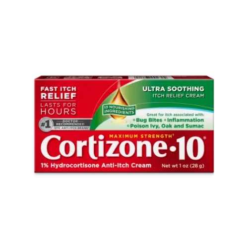 Cortizone-10 Maximum Strength Ultra Soothing Itch Relief Cream 1 oz product package