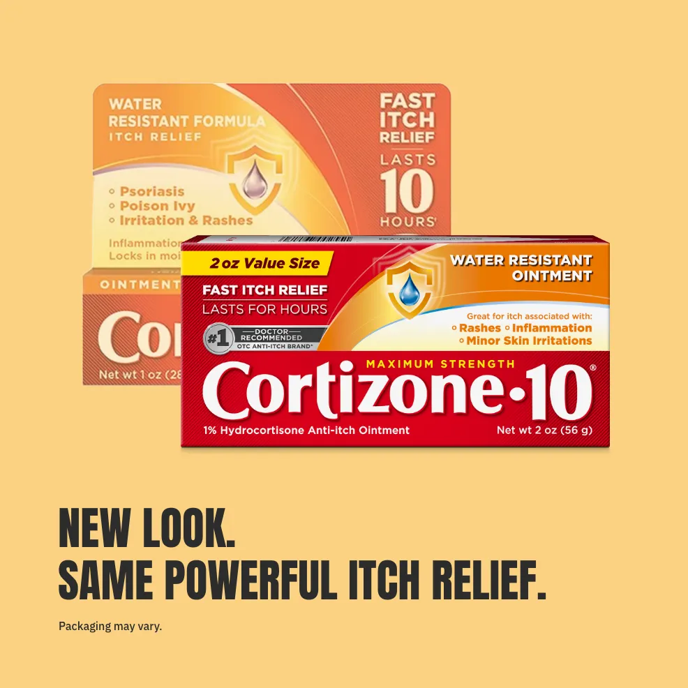 Old vs. New - Cortizone-10® Water Resistant Formula